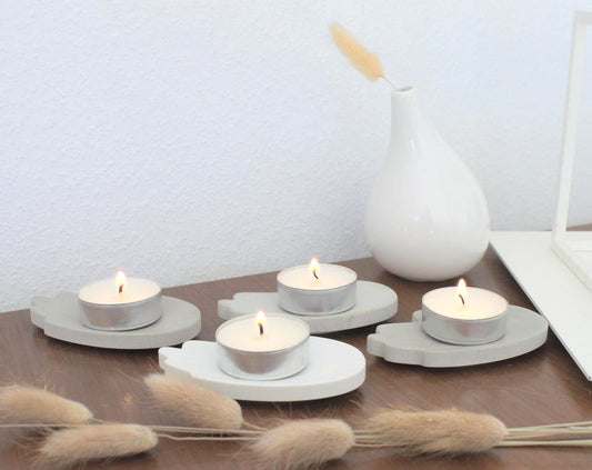 Hand gegossen aus Beton als Teelichthalter oder Schmuckschale