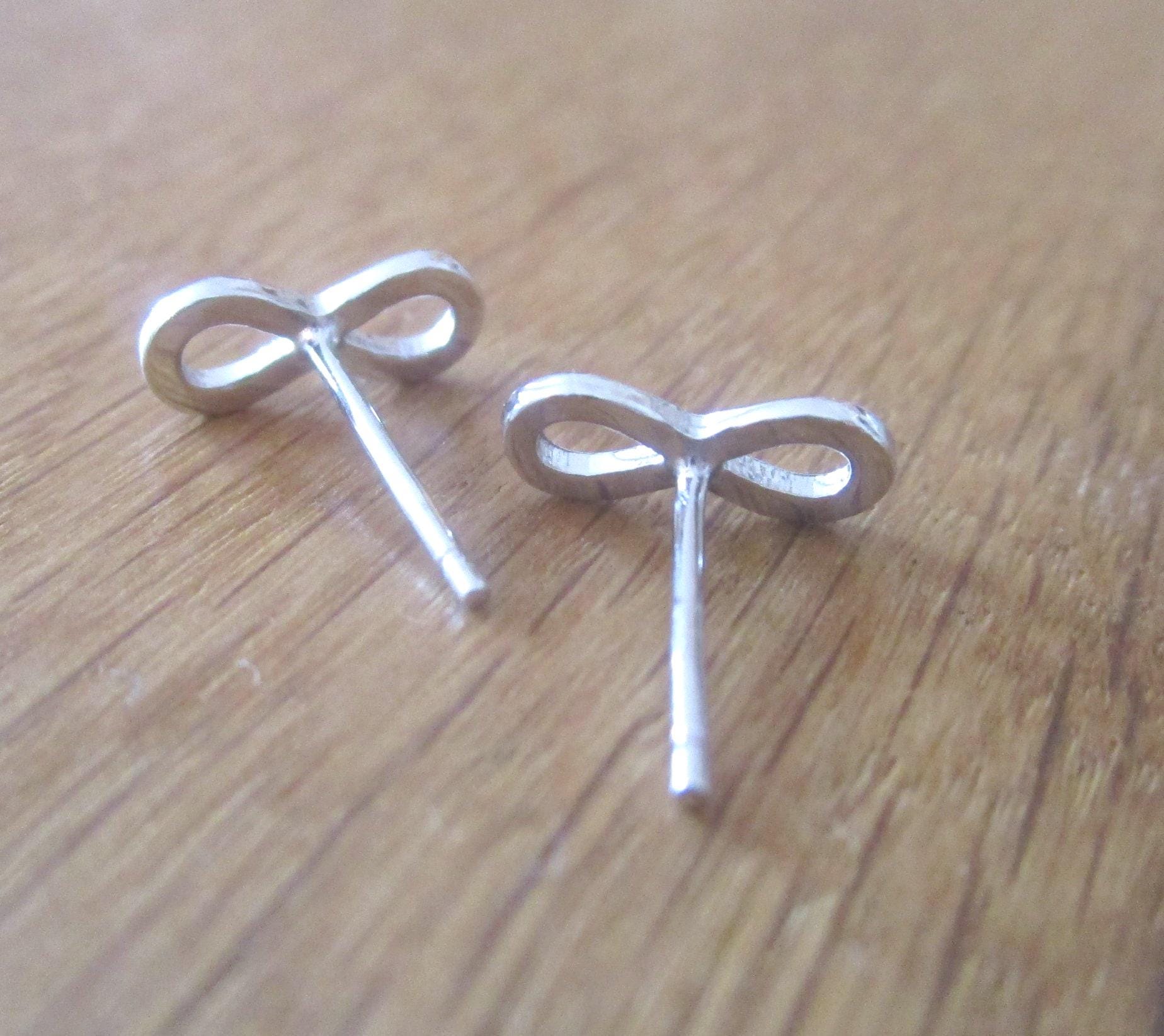 Ohrstecker Unendlichkeit, Ohrschmuck Infinity, 925 Sterling Silber