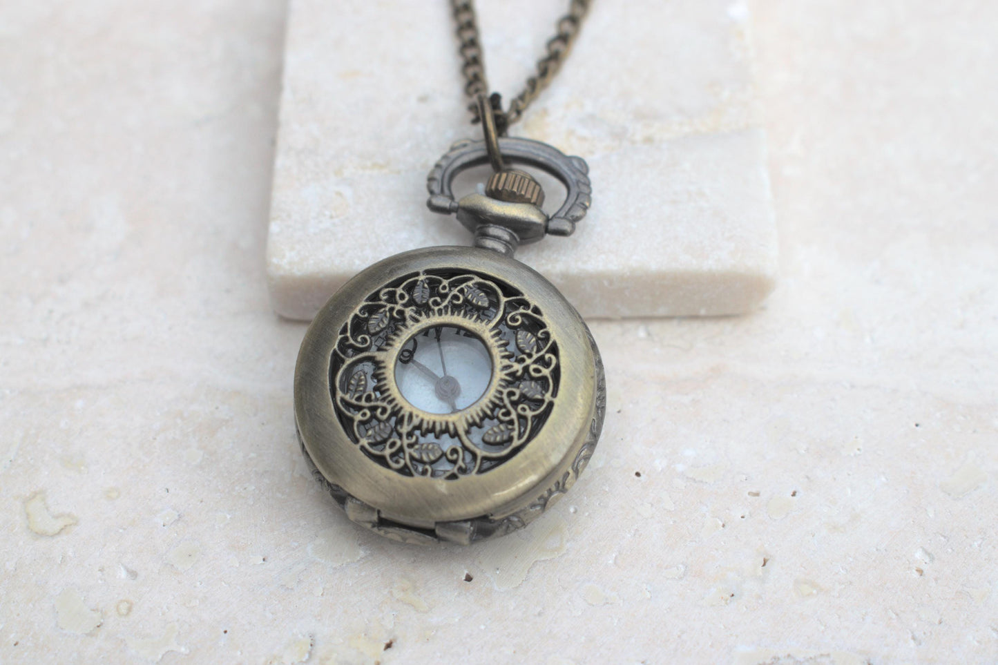 Damen Kettenuhr, Kettenuhr Damen bronze, Kettenuhr vintage, Kettenuhr Damen Antik, Umhängeuhr Damen