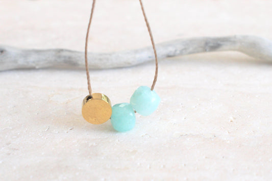 Kette mit Jade Perlen, Edelstein Kette, Edelstein Kette Damen