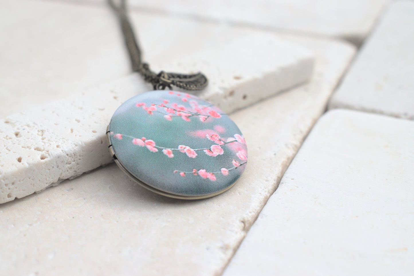 Medaillon bronze zum öffnen mit Kette, Foto Medaillon Kette mit Bild, Medaillon zum öffnen, Geschenk für Freundin