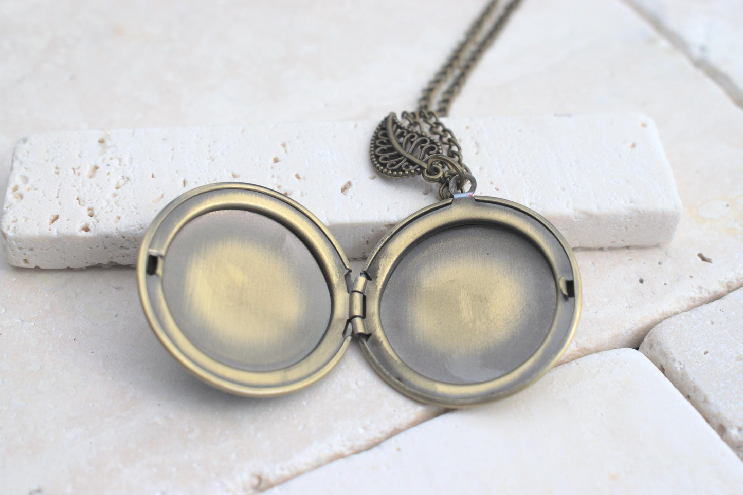 Medaillon bronze zum öffnen mit Kette, Foto Medaillon Kette mit Bild, Medaillon zum öffnen, Geschenk für Freundin