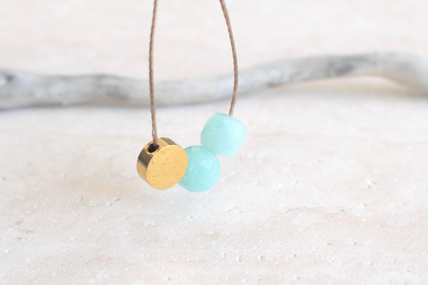 Kette mit Jade Perlen, Edelstein Kette, Edelstein Kette Damen